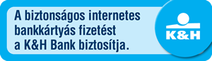 A biztonságos internetes bankkártyás fizetést a K&H Bank biztosítja.